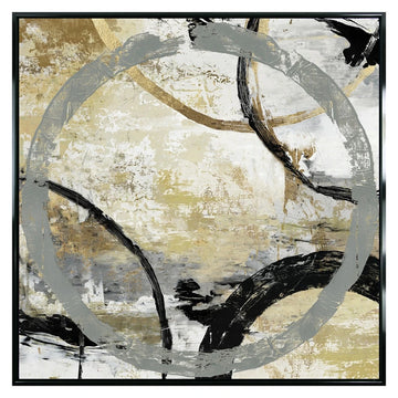 Rings I Wall Art - Gold & Black