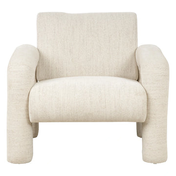 Ravello Textured Fabric Arm Chair - White