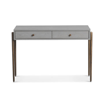 Nella Console Table - London Fog & Hammered Dark Bronze