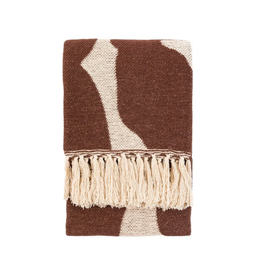 Alma Abstract Throw - Chocolate