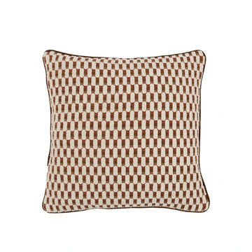 Marais Jacquard Cushion 50x50cm - Rust