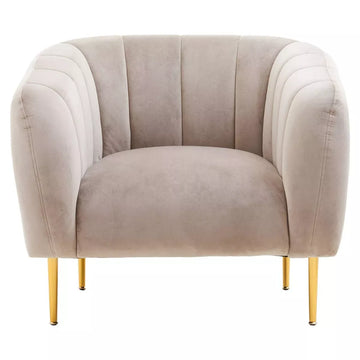 Yasmeen Velvet Armchair - Mink