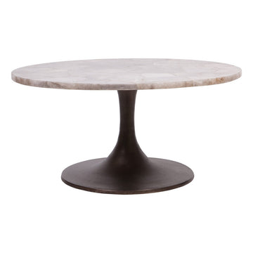 Bosworth Round Marble Round Coffee Table 80cm - Smokey Quartz Libra 1
