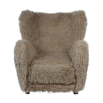 Wallace Faux Sheepskin Armchair - Coffee Libra 1