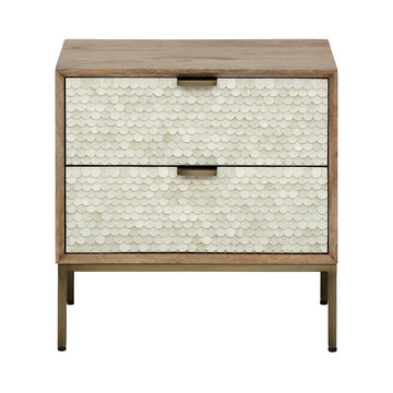 Nerida Bone Inlay Bedside Table