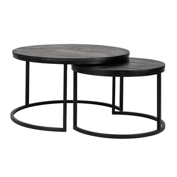 Catana Set of 2 Round Coffee Tables - Black Richmond 1