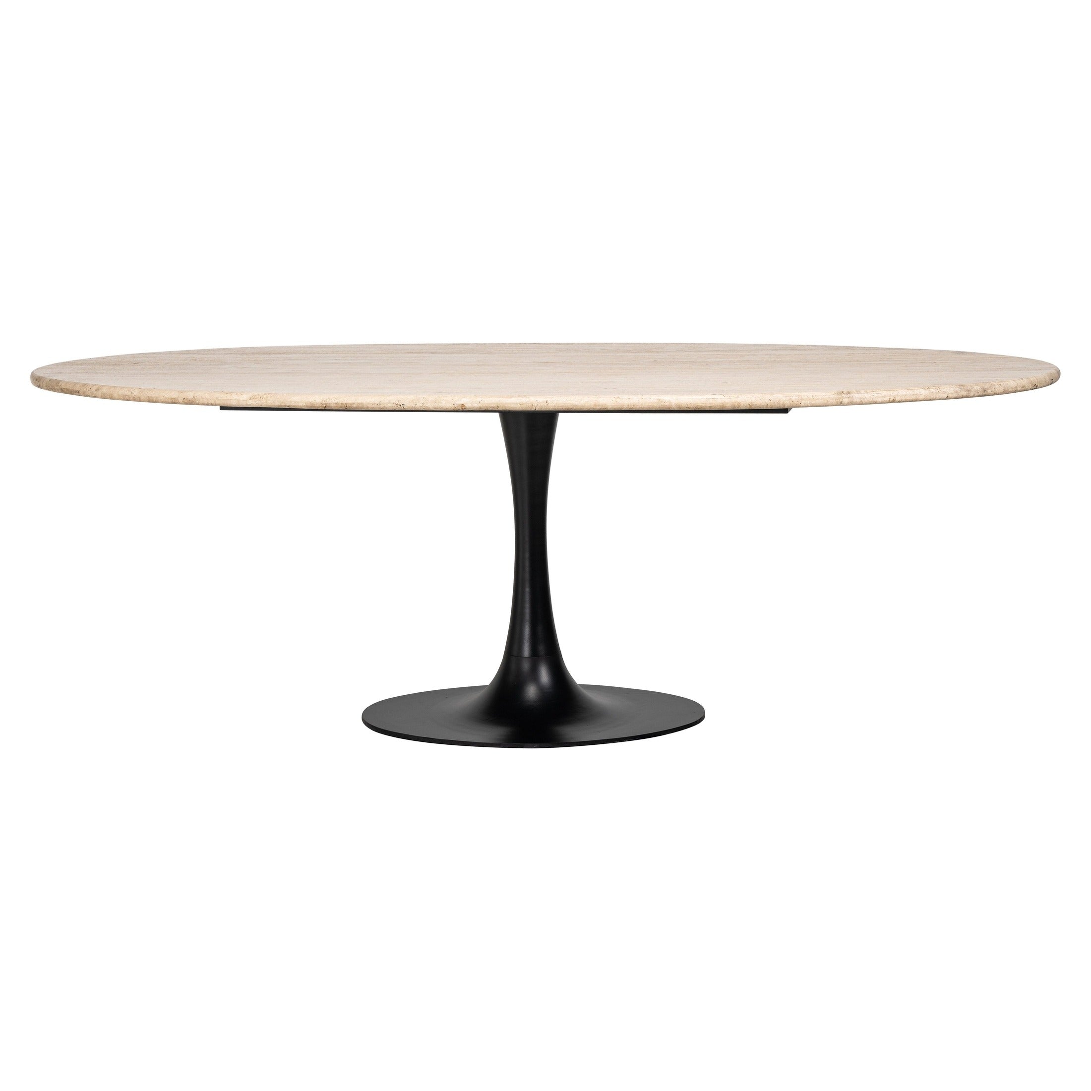 Oval Hampton Oval Dining Table 230cm Travertine Top Olivia's