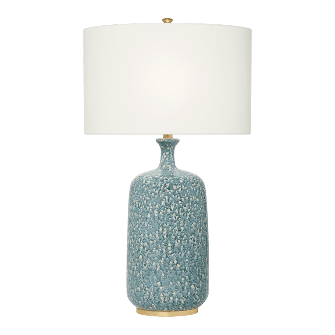 Culloden Table Lamp - Blue Lagoon with Linen Shade – Olivia's