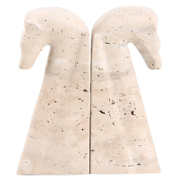 Horse Bookends - Marble