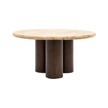 Aldridge Coffee Table - Travertine Top GalleryDirect 1