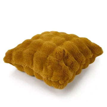Raffles Faux Fur Cushion 50x50cm - Whiskey