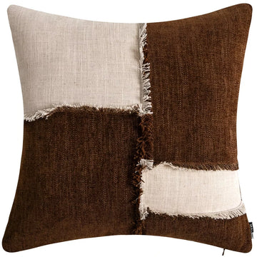 Otis Patch Cushion 45x45cm - Brown