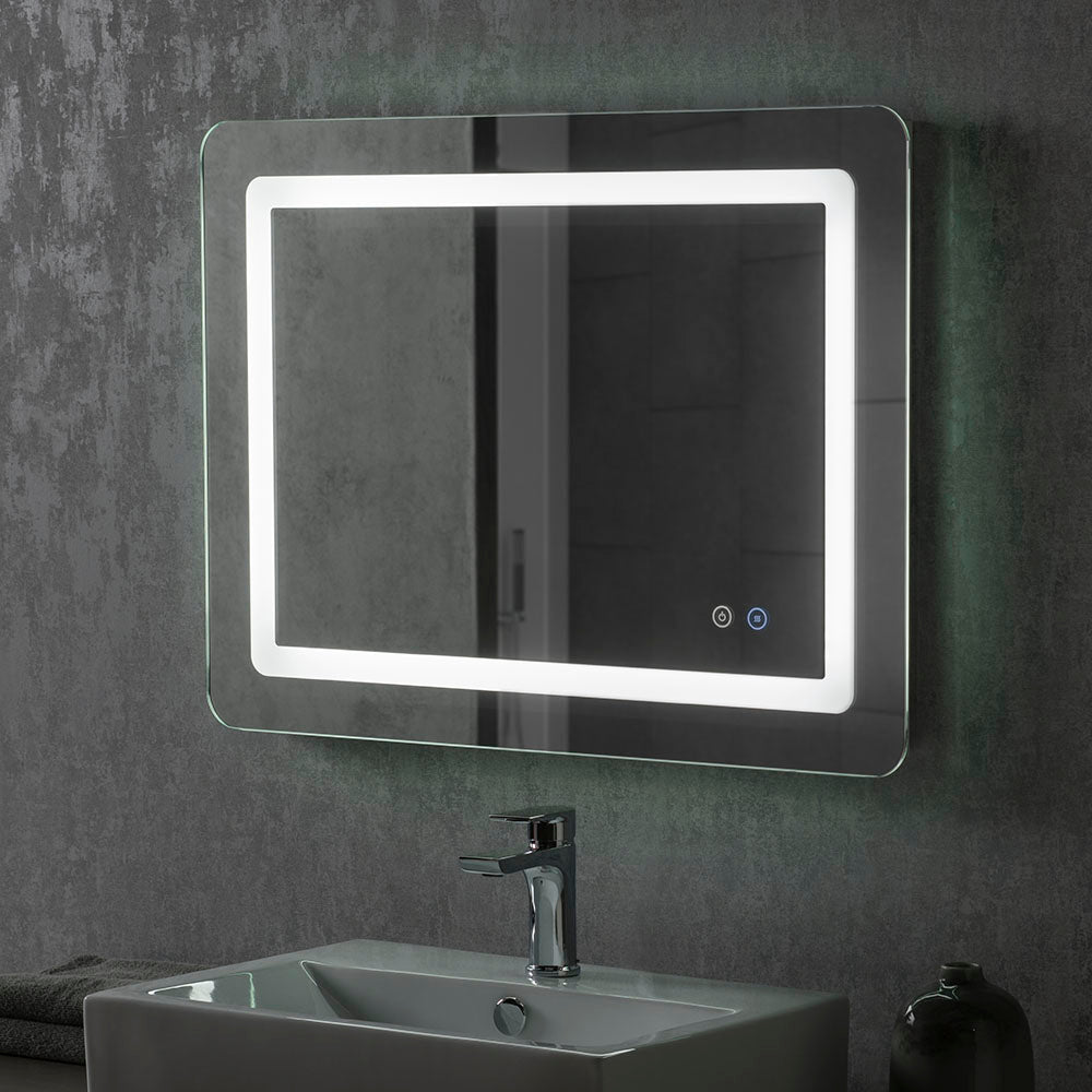 Olivia Matt Brass Illuminated LED Mirror Cabinet 710x500mm