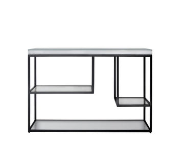 Pippard Mirrored Top Console Table - Black GalleryDirect 1