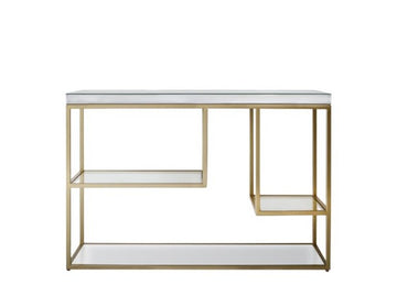 Pippard Mirrored Top Console Table - Champagne GalleryDirect 1