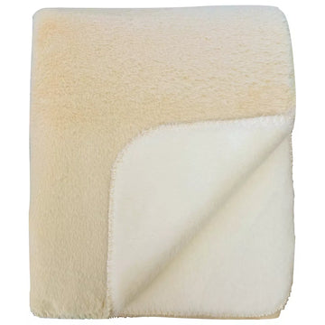 Pembroke Faux Rabbit Reverse Colour Throw 150x200cm - Natural