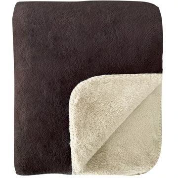 Pembroke Faux Rabbit Reverse Colour Throw 150x200cm - Taupe