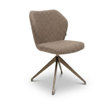 Toby Taupe Monza Swivel Dining Chair - Anodic Brown