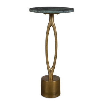 Green Marble Oval Side Table