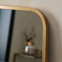 Gallery Interiors Kurva Leaner Mirror in Gold