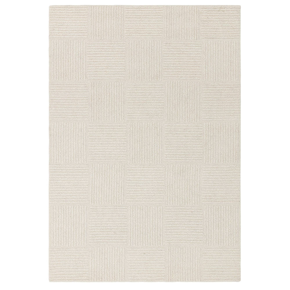 Zenith Grid Rug - Cream | Olivia's