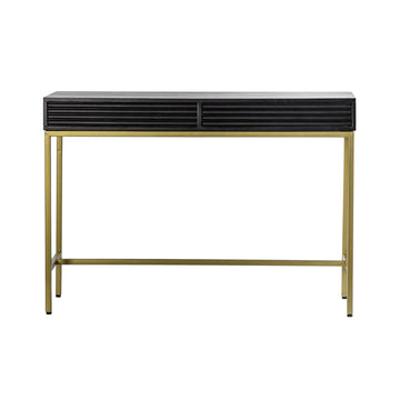Ripple 2 Drawer Black Console Table GalleryDirect 1