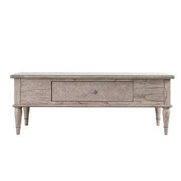 Gallery Interiors Mustique Push Drawer Coffee Table Natural