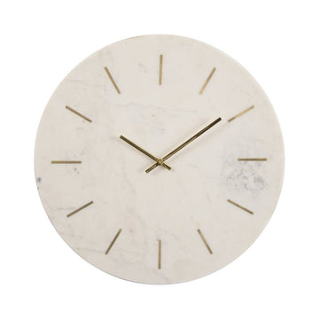 Libra Brass Inlay And Marble Wall Clock-Libra-Olivia's