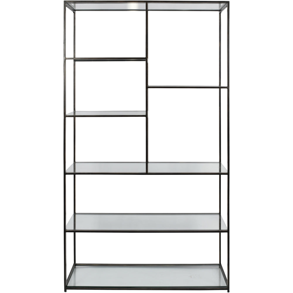 Eszential Small Glass Shelving Unit By Pomax Mad Atelier