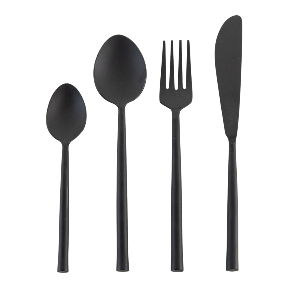 Vanys Matte Black Silverware Flatware Cutlery Set Stainless Steel