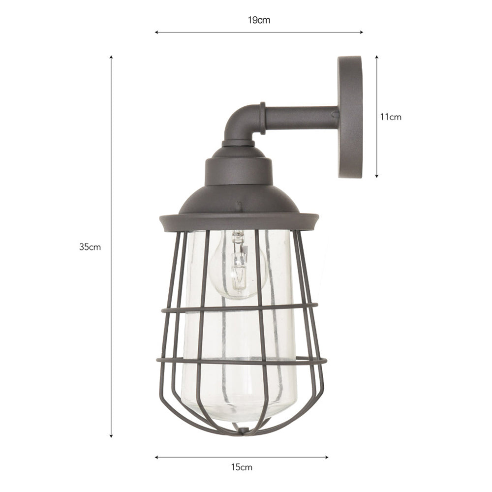 Garden Trading Finsbury Outdoor Wall Light in Charcoal