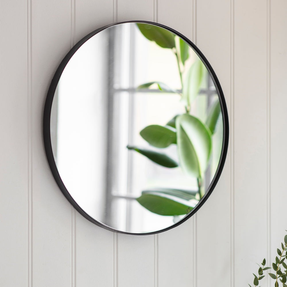 Indoor Outdoor Mirror Black Square 90x90cm - Avening