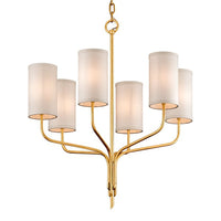 Hudson Valley Lighting Juniper Chandelier in Textured Gold Leaf