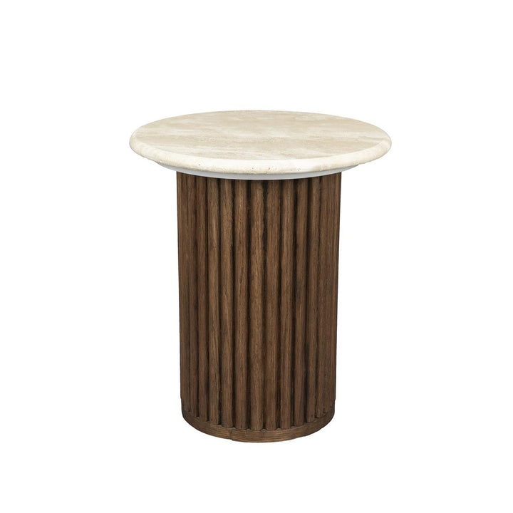 Arda Round Side Table - Walnut Dutchbone 1