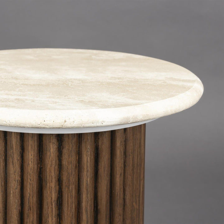 Arda Round Side Table - Walnut Dutchbone 3