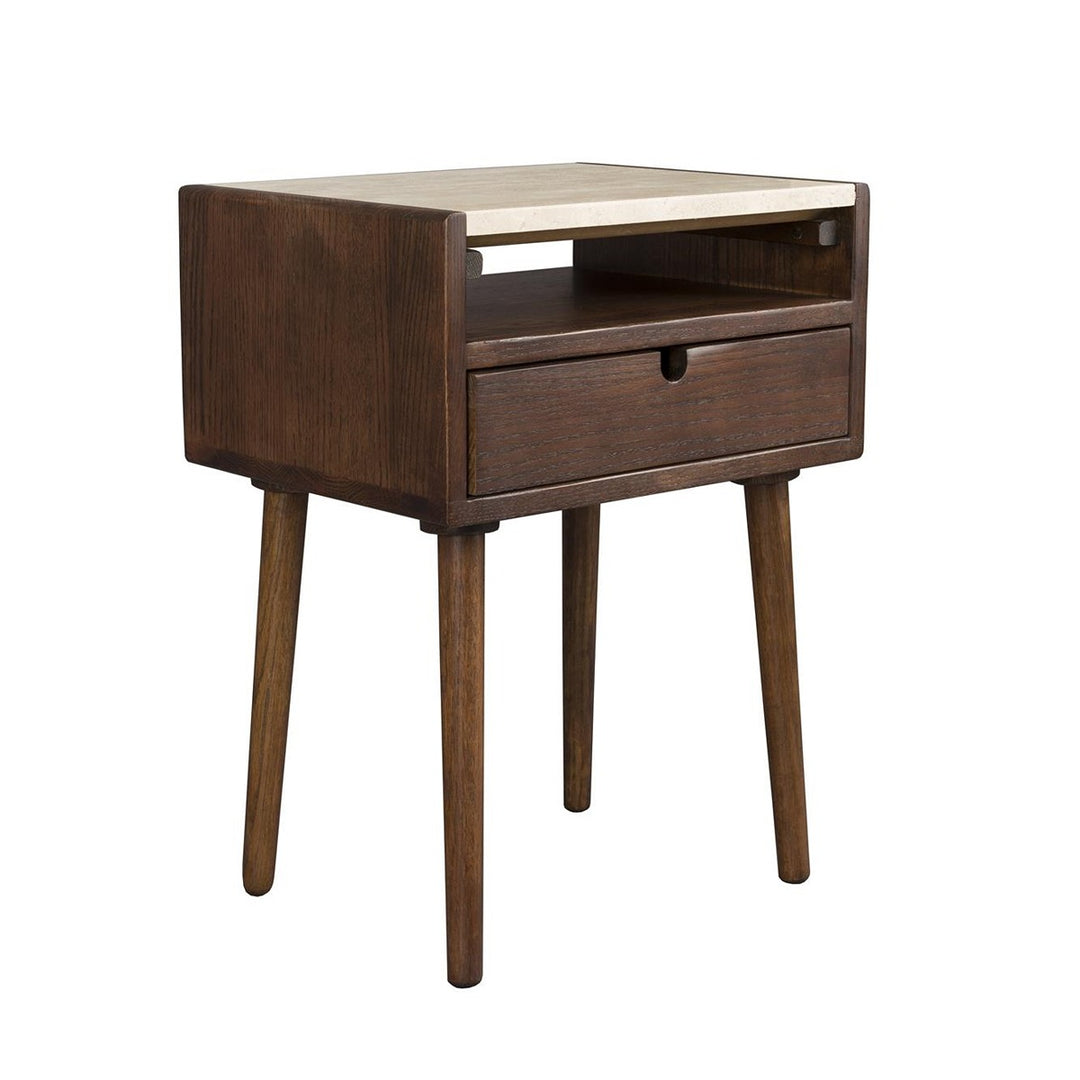 Arda Rectangular Bed Side Table - Walnut Dutchbone 7
