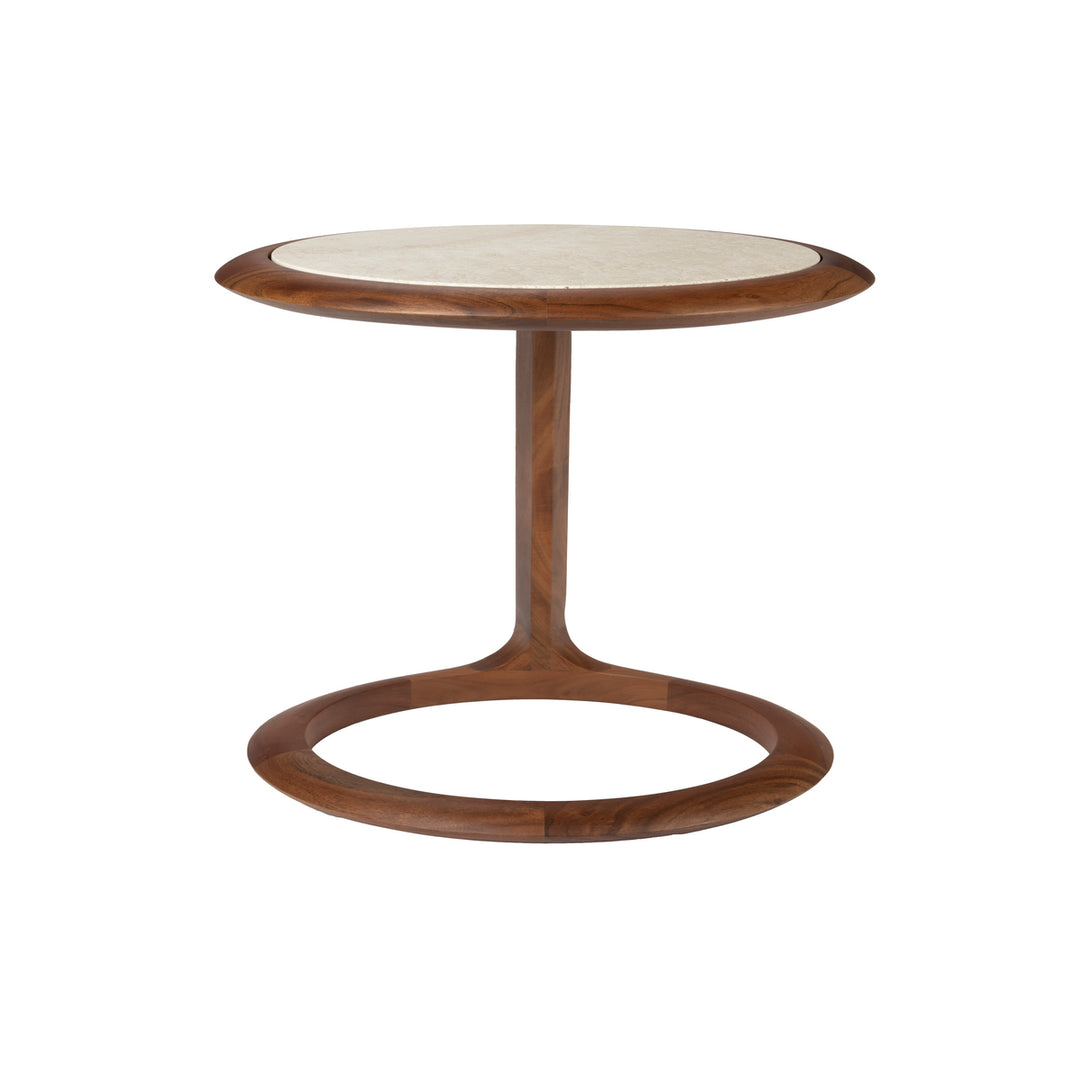 Doppio Round Side Table - Dark Wood Zuiver 2