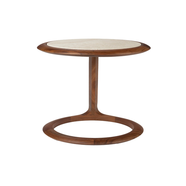 Doppio Round Side Table - Dark Wood Zuiver 2