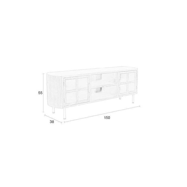 Yaz Low Sideboard - Rubber Wood Zuiver 9