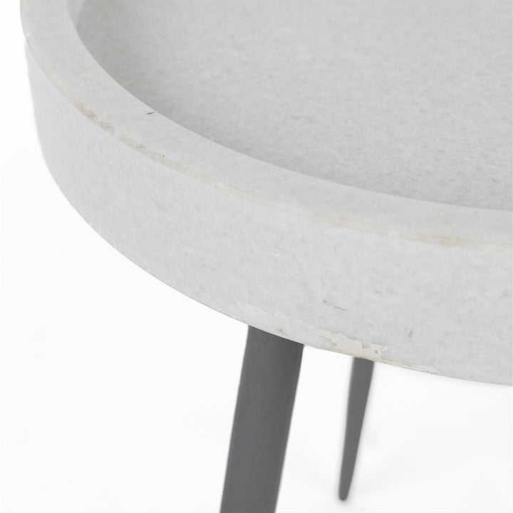 Karrara Round Side Table - White Zuiver 3