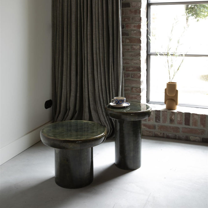 Mush Round Side Table - Green Dutchbone 2