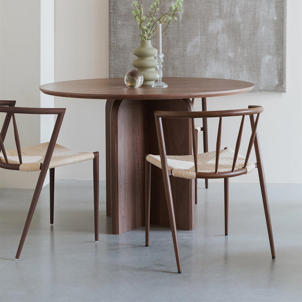 Laurent Round Dining Table - Walnut Zuiver 4