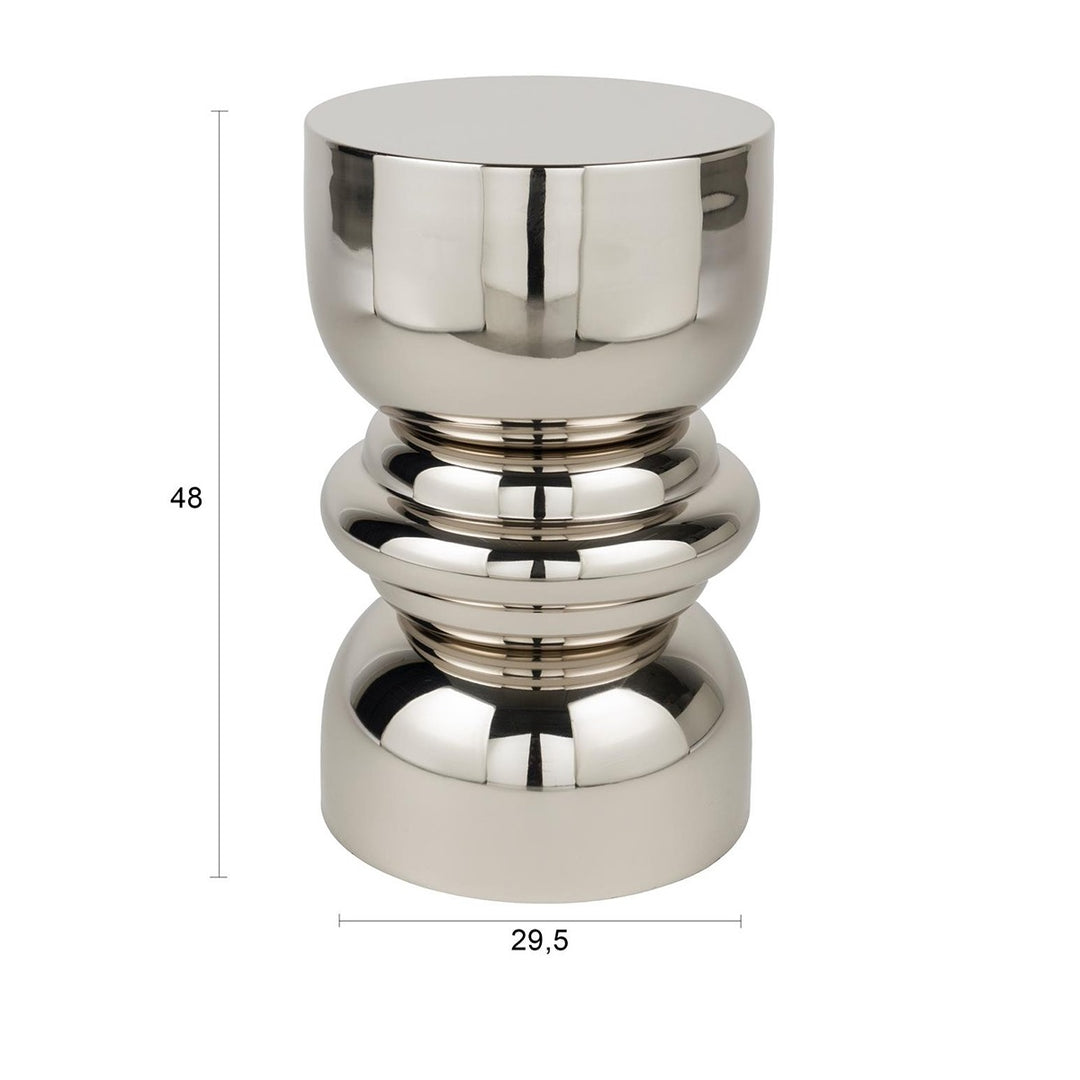 Kinga Round Side Table - Silver Zuiver 5