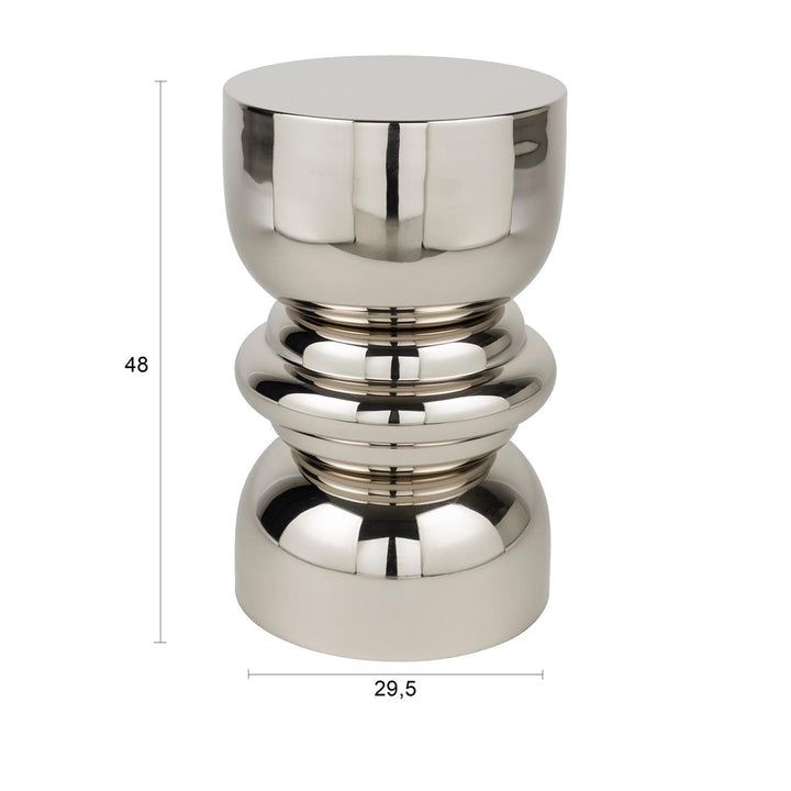Kinga Round Side Table - Silver Zuiver 5