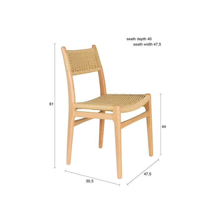 Cecile Set of 2 Chairs - Natural Dutchbone 13