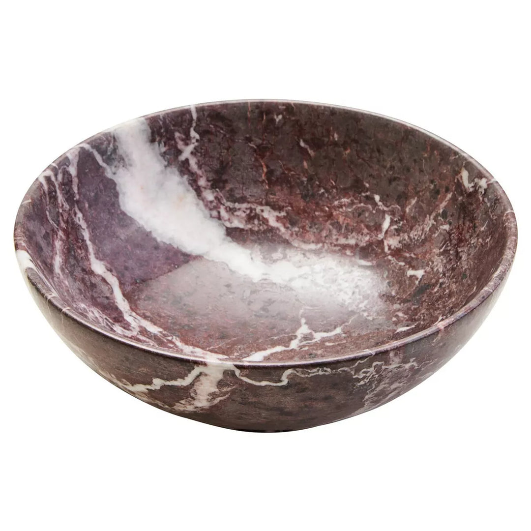 Marmore Marble Bowl - Red & White