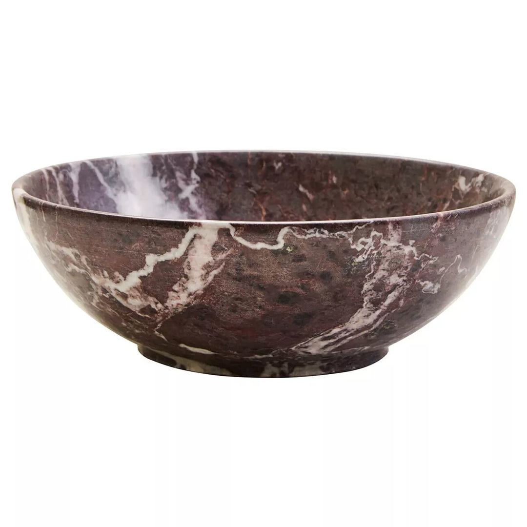 Marmore Marble Bowl - Red & White