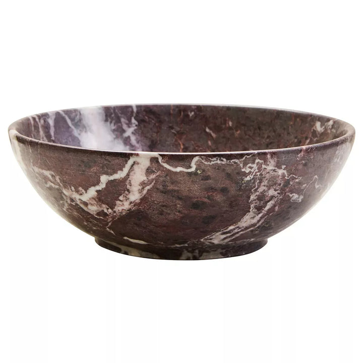 Marmore Marble Bowl - Red & White