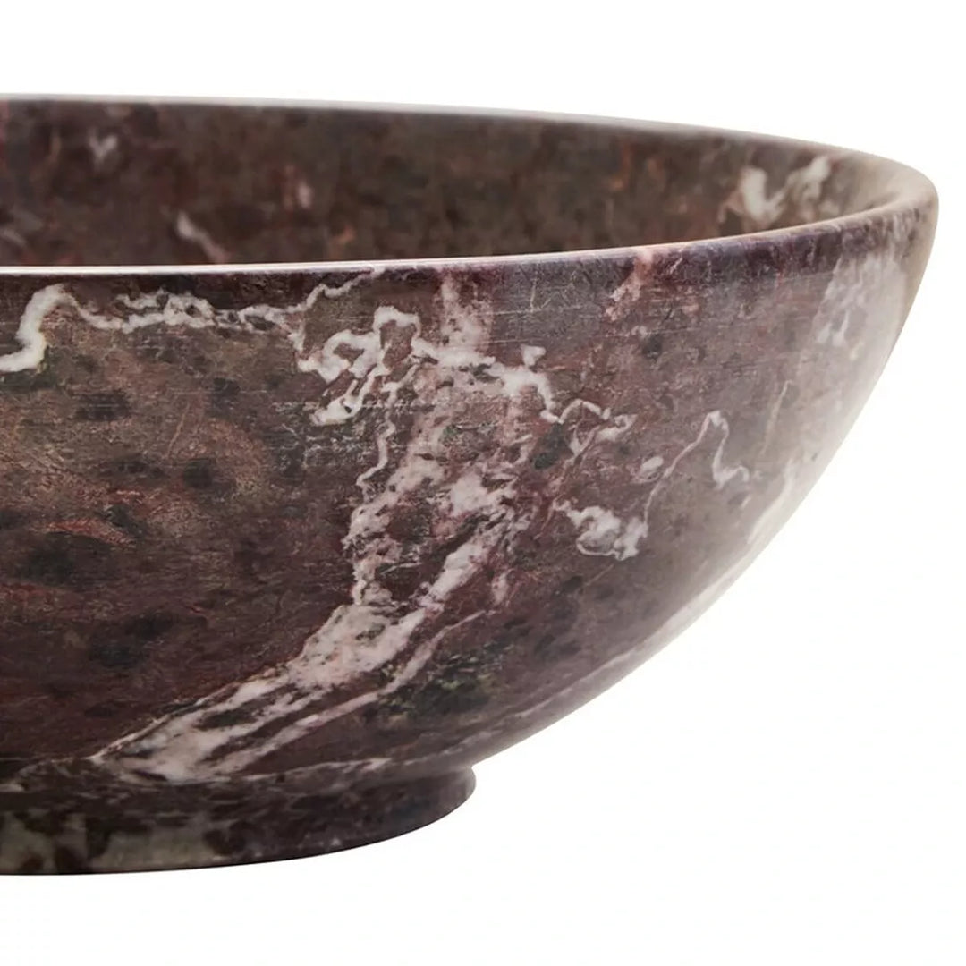 Marmore Marble Bowl - Red & White