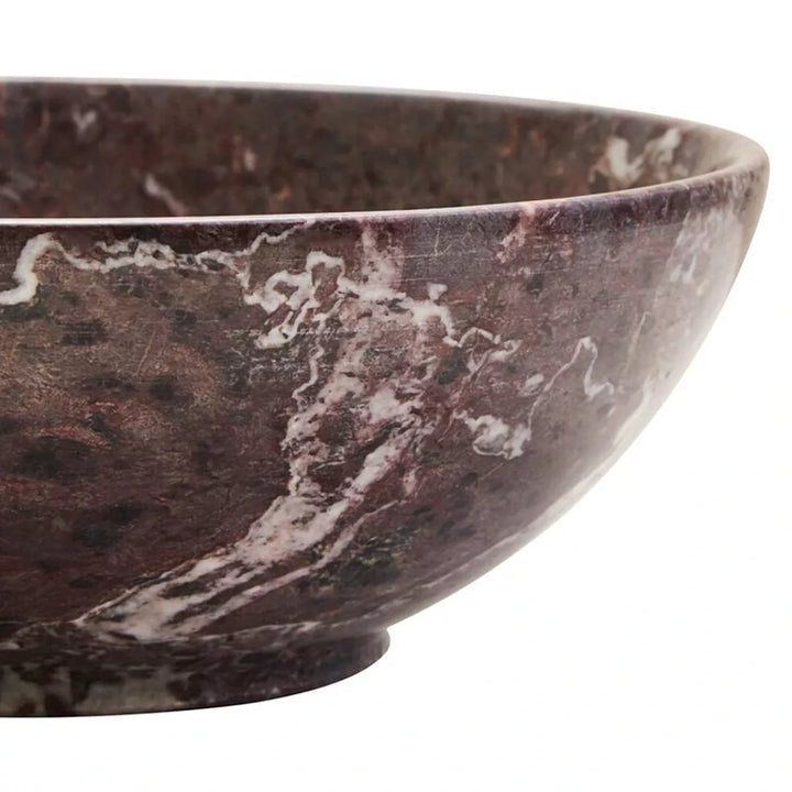 Marmore Marble Bowl - Red & White